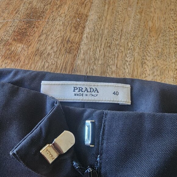 Prada Pants Womens IT 40 Black Straight Leg Dress Trousers Made in Italy Classic - Picture 4 of 13